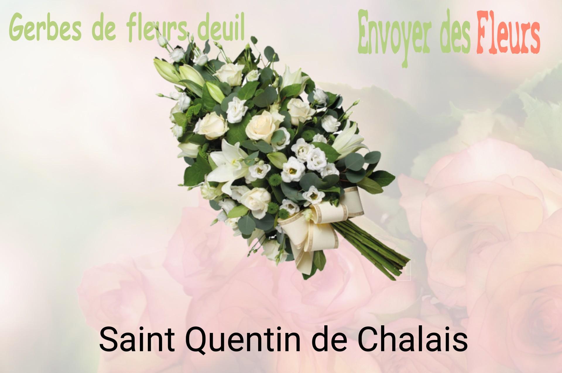 Gerbe de fleurs de deuil livrée à Saint-Quentin-de-Chalais
